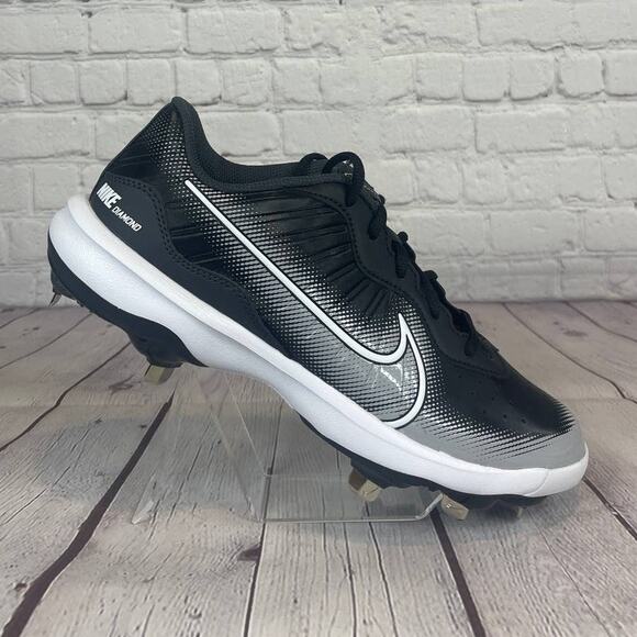 Nike Alpha Huarache Varsity 4 Low Baseball Metal Cleats Mens Size 7 (DJ6516-010) - Picture 1 of 11